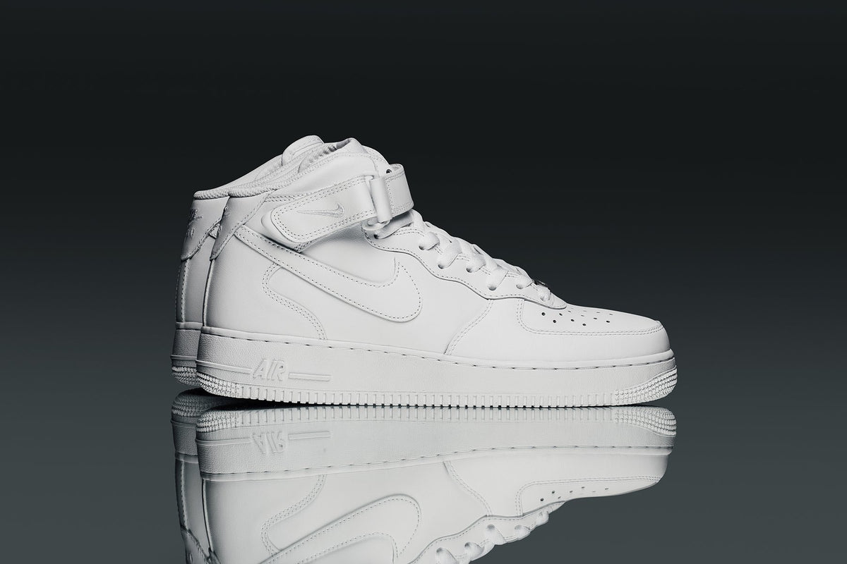 Nike Air Force 1 Mid In White/White Available Now