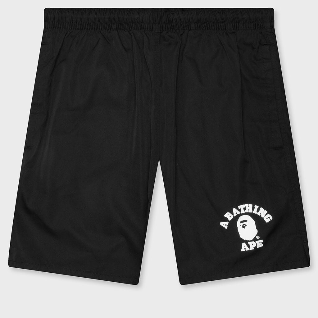 College Beach Relaxed Fit Shorts - Black