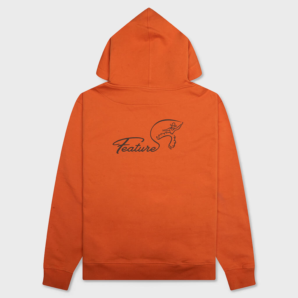 Cowbow Hoodie 기능 - 번트 오렌지