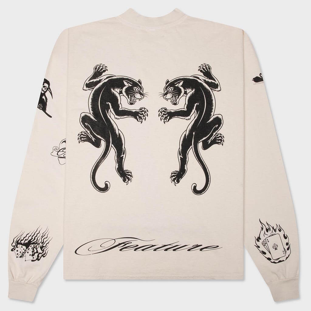 Feature x 온더암팔러 L/S 티셔츠 - 크림