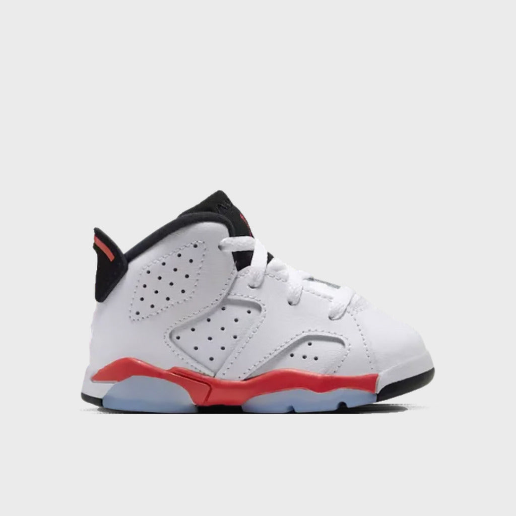 Air Jordan 6 Retro 'White Infrared' (TD) - White/Light Crimson/Black