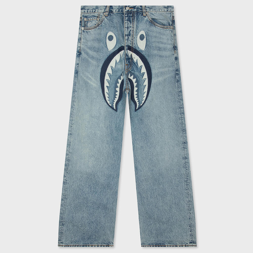 Shark Relaxed Fit Denim Pants - Light Indigo