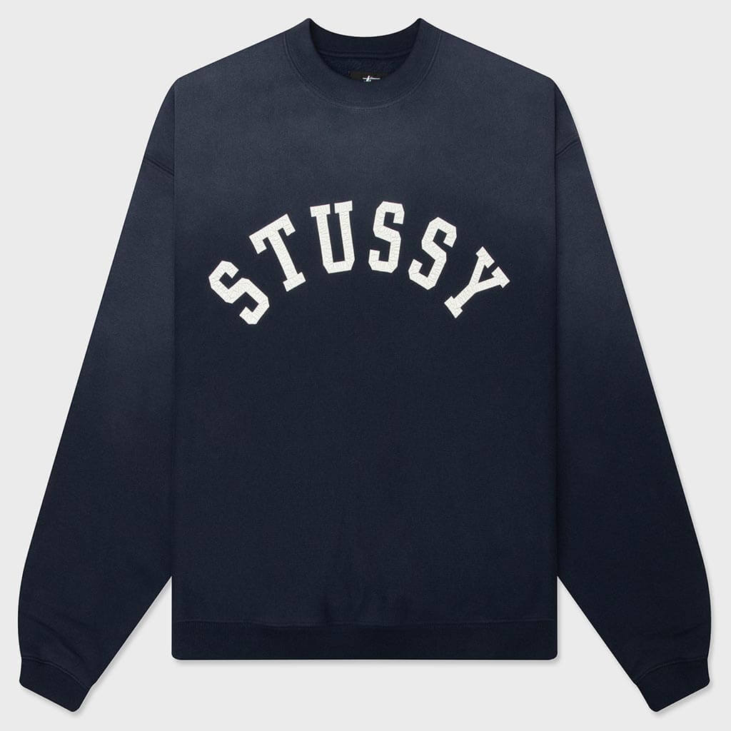 Sun Faded Oversized Crew - Navy