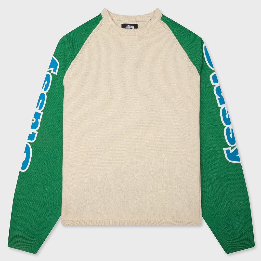 Two Tone Raglan Sweater - Natural